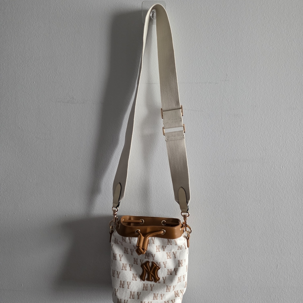 MLB Cream and Brown Crossbody Bag